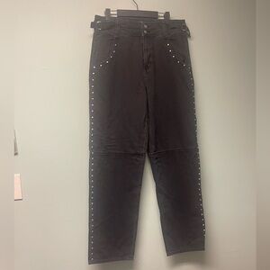 Women's Black Studded Jeans